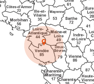 Zone d'intervention DOMEVA, Vendée, Loire-Atlantique et Maine-et-Loire